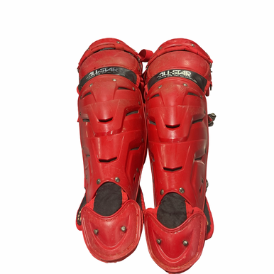 Used All-star Red Shin Guards Catchers Leg Guards Red Adult 11834-s000051590