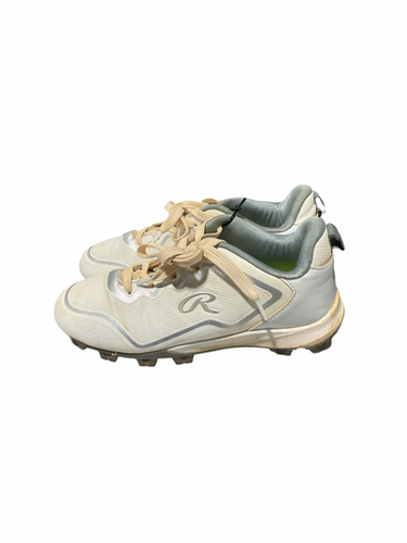 Used Rawlings Bb Cleat Bb Sb Cleats White Youth 06.5 11834-s000051645