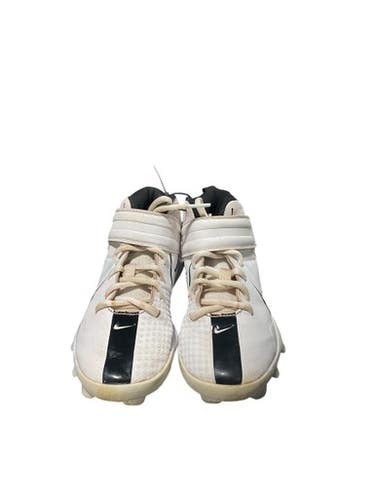 Used Rawlings Cooled Bb Sb Cleats White Black Yellow Junior 04.5 11834-s000019257