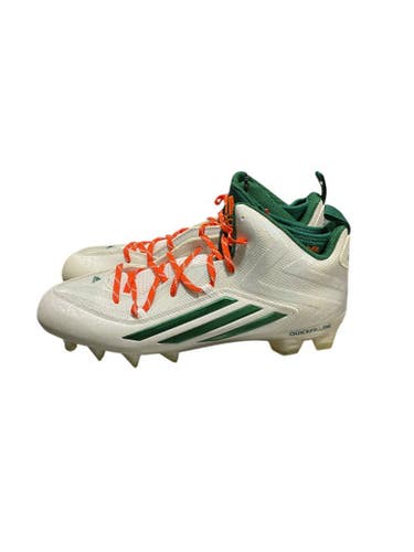 Used Adidas Adult Fb Cleats Orange And White Senior 11.5 11834-s000035593