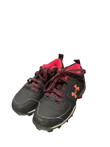 Used Under Armour Lead Off Bb Sb Cleats Pink Youth 10.0 11834-s000040838