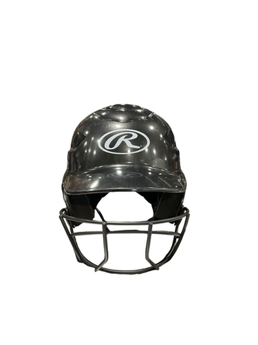 Used Rawlings Blk Helmet 6.5-7.5 Batting Helmet W Mask Black One Size 11834-s000049378