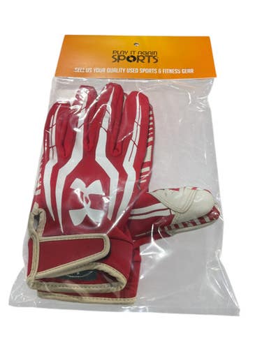 Used Under Armour Football Gloves Fb Gloves Red Senior 11834-s000033948