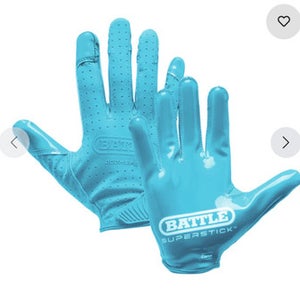 New Adult Columbia Blue Doom Speed Receiver Football Gloves 11834-bat10gl000036