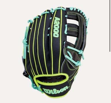New 2026 Summer A2000 Lht 12.5in Black Neon Green Baseball Glove 11834-wilwbw104600125