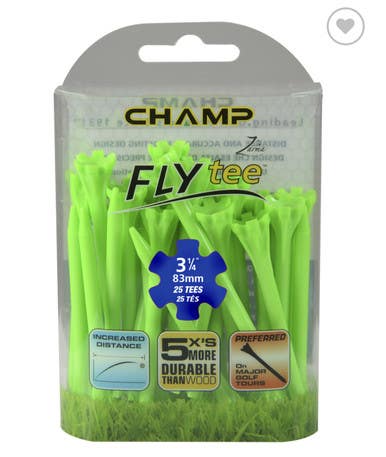New Fly Tee 3 1 4 Lime Green 25ct 11834-jmg75675