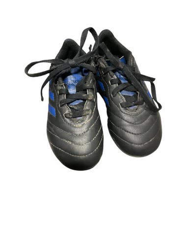 Used Adidas Soccer Cleats Black And Navy Blue Youth 10.0 11834-s000041735