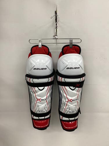 Used Bauer Vapor X800 Shins Senior Shin Guards Red And White 15" 11851-s000047601