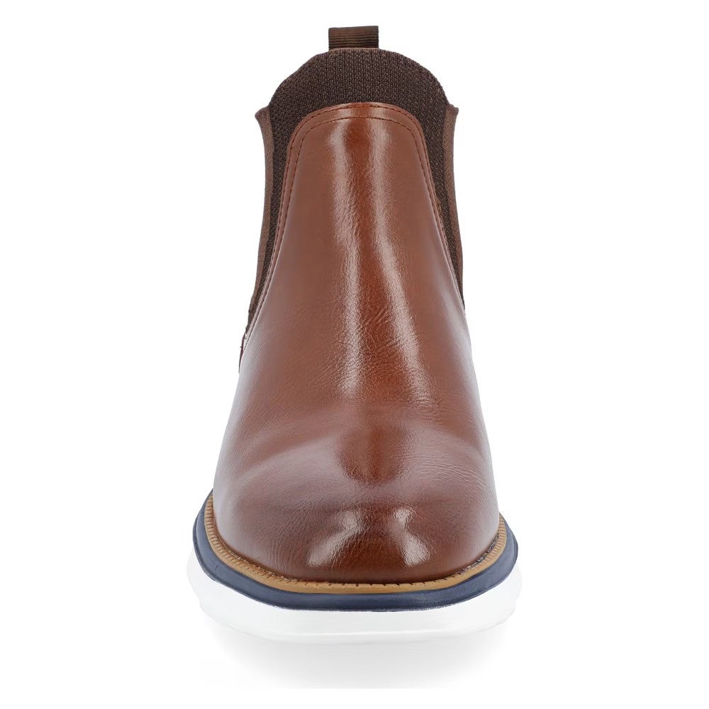 Vance Co. Hartwell Chelsea Boots Men\'s US 8 Brown Leather Pull On Ankle ZPO3766 Vance Co. Hartwell Chelsea Boots Men\ main image 4