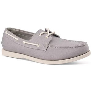 Club Room Elliot 100184110MN Men 9 Gray Canvas Comfort Casual Boat Shoes ZPO3767