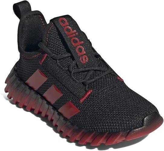 Adidas Kaptir Flow IH3487 Sneakers Kids US 1.5 Black Red Running Shoes JOBB2176