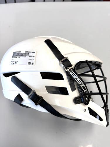 Used Cascade Cs Lacrosse Helmet White One Size 11860-s000309965