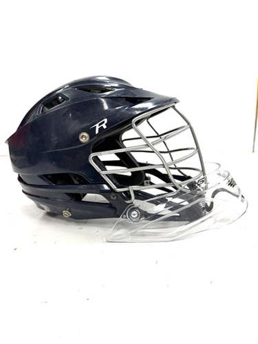 Used Cascade R W Goalie Neck Lacrosse Helmet Navy Blue One Size 11860-s000309953
