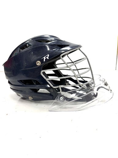 Used Cascade R W Goalie Neck Lacrosse Helmet Navy Blue One Size 11860-s000309953