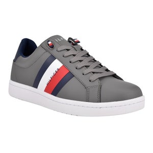 Tommy Hilfiger Sneakers Men's 11 Gray Faux Leather Comfort Casual Shoes VER594