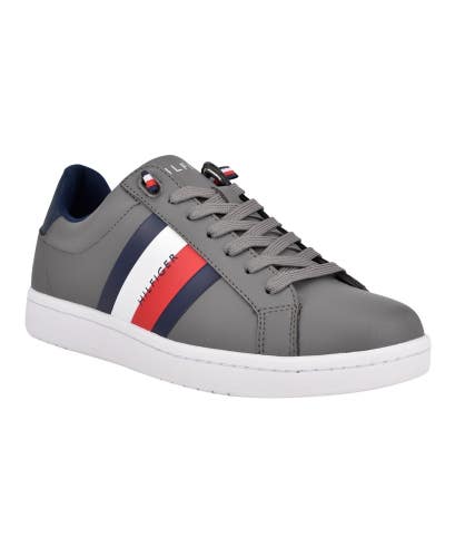 Tommy Hilfiger Sneakers Men's 11 Gray Faux Leather Comfort Casual Shoes VER594