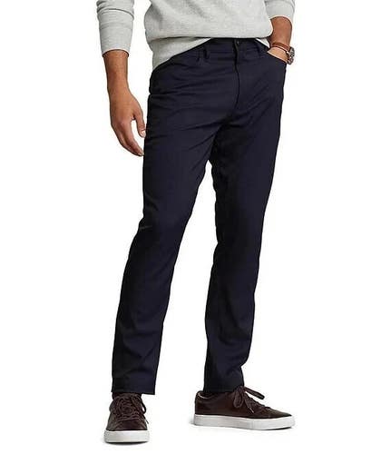 Polo Ralph Lauren Pants Men's 32x32 Navy Blue Slim Fit Chino Performance MAC176