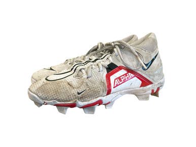 Used Nike Alpha Menace 3 Shark Adult Fb Cleats White Senior 6.5 11450-s000522007