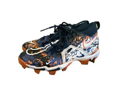 Used Nike Alpha Menace 3 Shark Adult Fb Cleats Navy Blue Senior 5 11450-s000522009