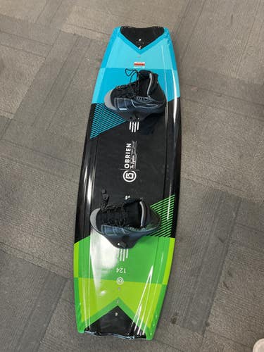 Used O'brien The System Wakeboard Sz 2-5 Bindings Wakeboard Green 124 Cm 11614-s000237727