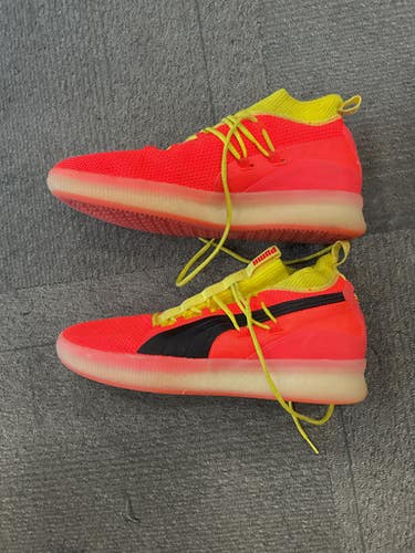 Used Puma Clyde Basketball Shoes M Orange Senior 13 11614-s000237704