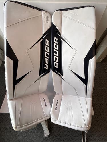 Used Bauer Sv Pro Goal Pads Goalie Leg Pads Inter None Md 11858-s000090045