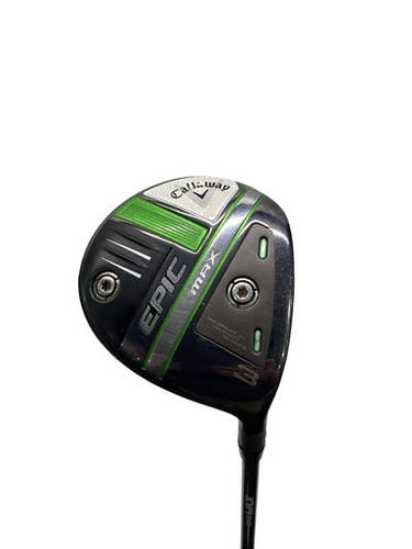 Used Callaway Epic Max Mens Fairway Wood Rh 3 Wood 11347-s000270358