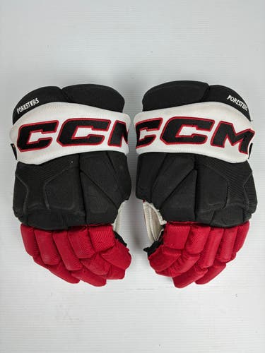 Used 14” CCM 85C Pro Stock Hockey Gloves - Black/Red/White