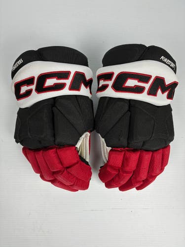 Used 14” CCM 85C Pro Stock Hockey Gloves - Black/Red/White