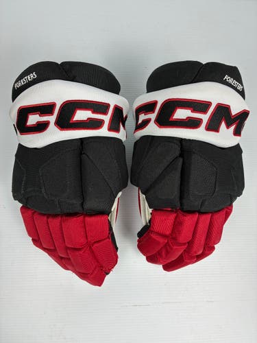 Used 14” CCM 85C Pro Stock Hockey Gloves - Black/Red/White