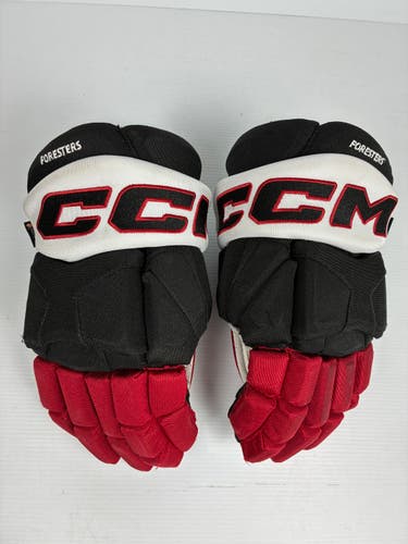 Used 14” CCM 85C Pro Stock Hockey Gloves - Black/Red/White