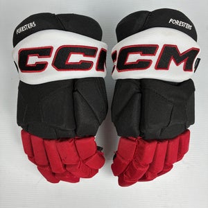 Used 14" CCM 85C Pro Stock Hockey Gloves - Black/Red/White