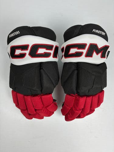 Used 14" CCM 85C Pro Stock Hockey Gloves - Black/Red/White
