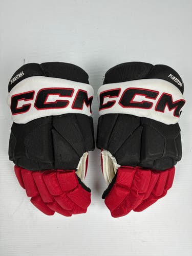 Used 14" CCM 85C Pro Stock Hockey Gloves - Black/Red/White