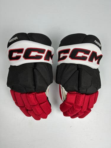 Used 14" CCM 85C Pro Stock Hockey Gloves - Black/Red/White