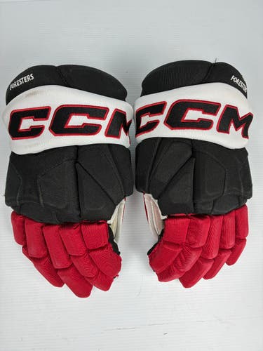 Used 14" CCM 85C Pro Stock Hockey Gloves - Black/Red/White