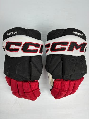 Used 14" CCM 85C Pro Stock Hockey Gloves - Black/Red/White