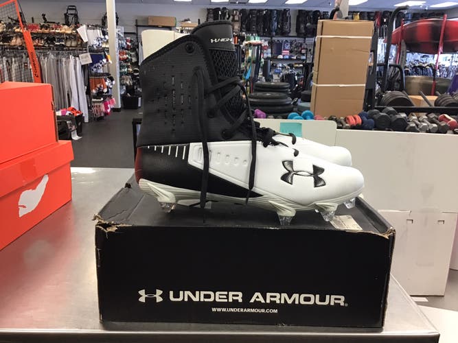 Men's Size M 10.0 2E Wide (W 11.0) Under Armour High Top Highlight Molded Cleats (New)