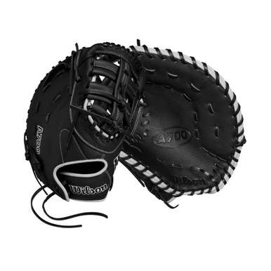 New Wilson A700 24 Black First Base Mitt Left Hand Throw 12" 11506-wilwbw101638