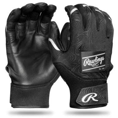 New Rawlings Clout Adult Batting Gloves Black Black Small 11506-rawcl25bgbbs