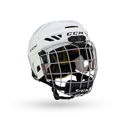 New Ccm Fitlite 3ds Helmet Combo White Large #htfl3dsc 11506-ccmhtfl3dsclgw