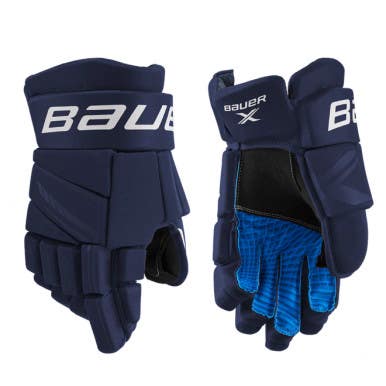 New Bauer X Gloves Navy 14" 11506-bar1058645nv14