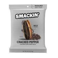 New Smackin' Sunflower Seeds 4oz Cracked Pepper 11506-50m4cracpepp