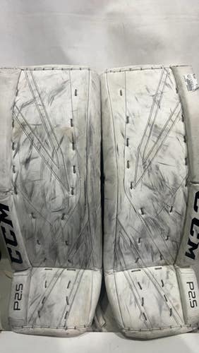 Used Ccm Premier P2.5 Sz 30+1 Goalie Leg Pads Junior White 30" 11615-s000280508