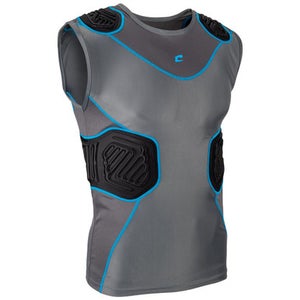 New Champro Bull Rush Adult Compression Shirt Grey Medium 11506-chpfju10agm