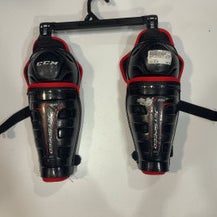 Used Ccm Jetspeed Ft 350 Yth 10 Youth Shin Guards Black 10" 11615-s000276662