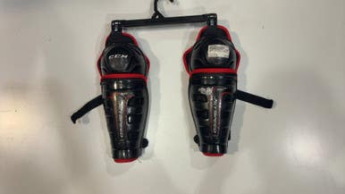 Used Ccm Jetspeed Ft 350 Yth 10 Youth Shin Guards Black 10" 11615-s000276662