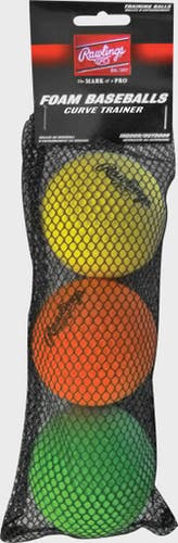 New Rawlings Curve Ball Training Balls 3 Pack #curvetrain 11506-tntcurvetrain