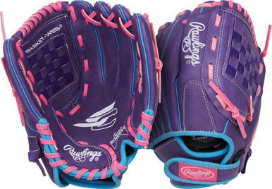 New Rawlings Sure Catch Youth Fastpitch Glove 11" Rht #scsb110pu 11506-rawscsb110pur