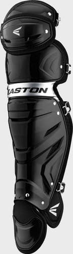 New Easton Gametime Adult Leg Guards Black #gmetmelg 11506-rawgmetmelgabk